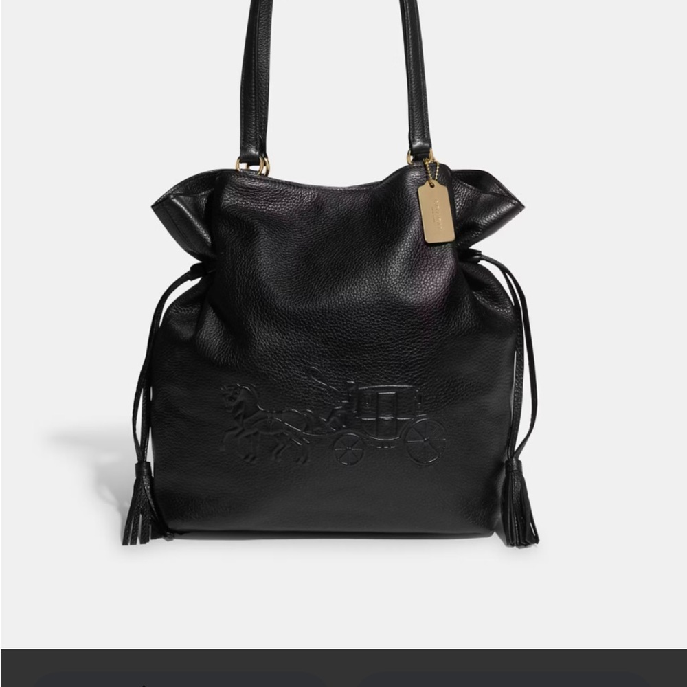 Coach Black Leather Shoulder Bag